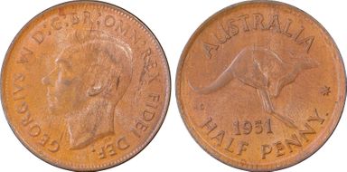 1951(p) 1/2D KM-42  w/ Dot MS63RB