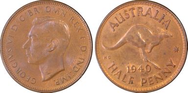 1940 1/2D MS64RB