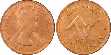 1961 Y. (p) 1/2D MS64RD