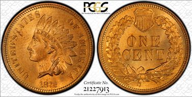 1872 1C MS65RD