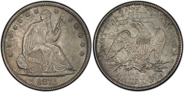 1876-S 50C AU55