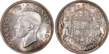 1943 50C Wide Date MS64