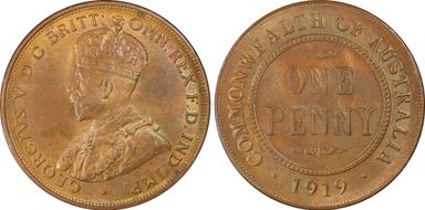 1919 //. (m) 1D Dot below MS64RB