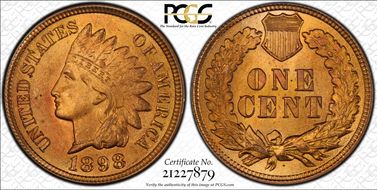 1898 1C MS66RD