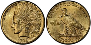 1915 $10 MS62