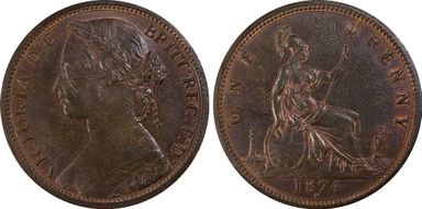 1874-H 1D S-3955 Mature Bust MS63BN