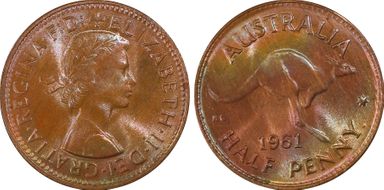 1961 Y. (p) 1/2D MS66RB