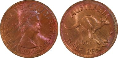 1961 Y. (p) 1/2D MS65RB