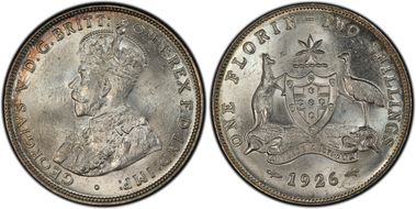 1926(m & sy) Florin MS64