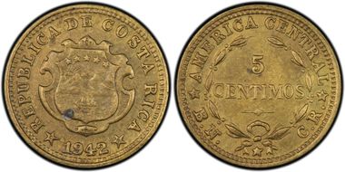 1942-BN CR 5C KM-179 Brass MS62