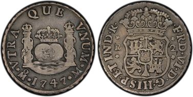 1747-Mo M 2 R Calico-285 Ferdinand VI VF20