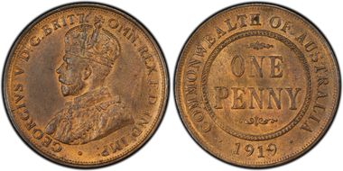 1919 //. (m) 1D Dot below MS64RB