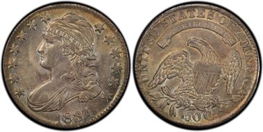 1834 50C Large Date, Large Letters MS64