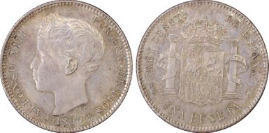 1899-SG V Peseta (1899) KM-706  Ag MS64