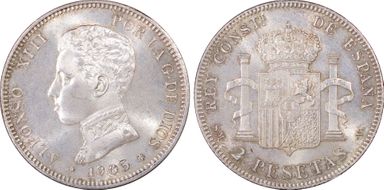 1905-SM V 2 Pta (1905) MS64