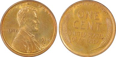 1918-S 1C MS64+ RD