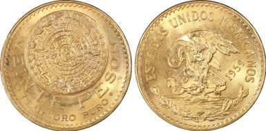1959 20 Peso KM-478  Au MS66