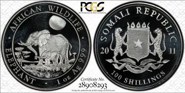 2011 100 S African Elephant MS69