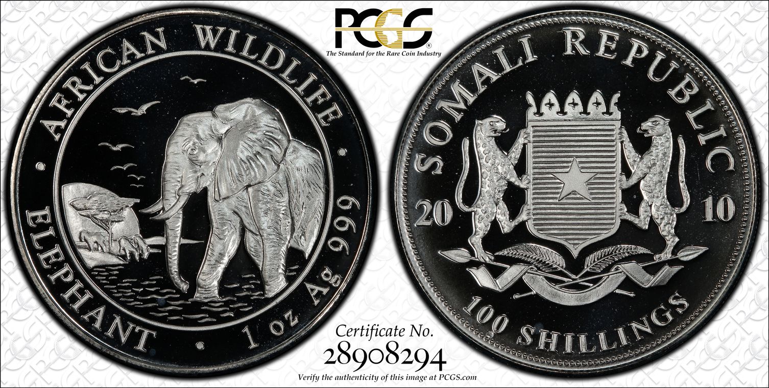 PCGS Set Registry - Brandywine Somalia Silver Elephant Proof 100