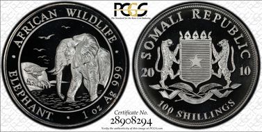 2010 100 S African Elephant MS69