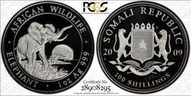 2009 100 S African Elephant MS68