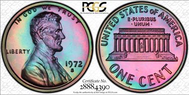 1972-S 1C PR68RB