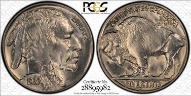 1937-D 5C MS65