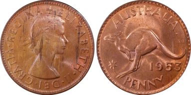 1953 A. (p) 1D MS64RB