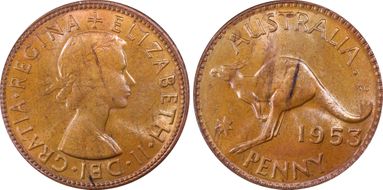 1953 A. (p) 1D MS64RB