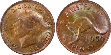 1950 Y. (p) 1D MS64BN