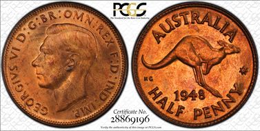 1948(m) 1/2D MS64+ RD