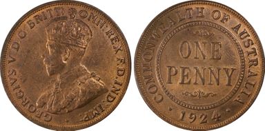 1924 (s) 1D Indian obverse MS64RB