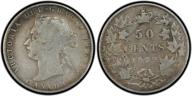 1872-H 50C ∀ICTORIA G6