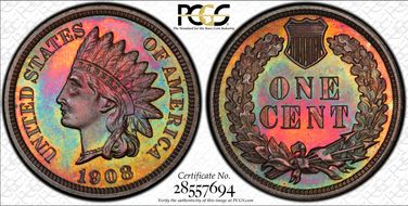 1908 1C PR65+ BN