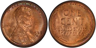 1938-S 1C MS66RB