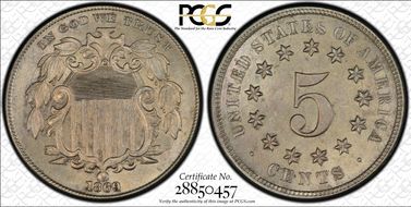 1869 5C RPD FS-1305 MS62