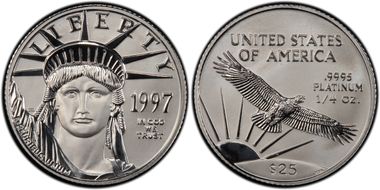 1997 $25 Statue of Liberty MS70