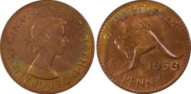 1959 Y. (p) 1D MS64RB