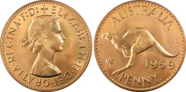 1959 Y. (p) 1D PR65+ RD