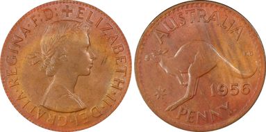 1956 Y. (p) 1D KM-56 MS63BN