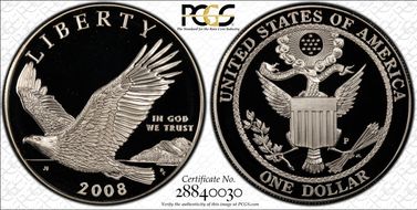 2008-P $1 Bald Eagle PR70DCAM