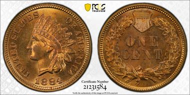1884 1C MS64RD