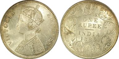 1885-C Rupee SW-6.80 Prid-124 MS63