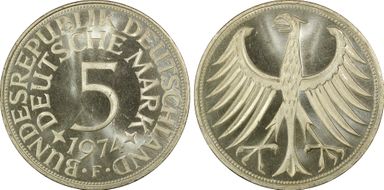 1974-F 5 Mk Regular Issue J-387 MS66