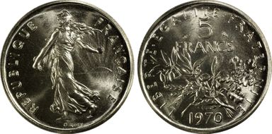 1970 5 Fr Gad-771 MS68