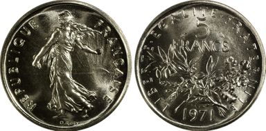 1971 5 Fr Gad-771 MS68