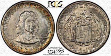 1934 50C Maryland MS67