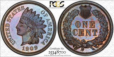 1909 1C Indian PR65BN