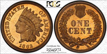 1862 1C PR65CAM