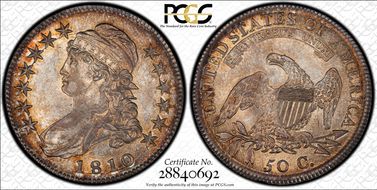 1810 50C O-101a AU58